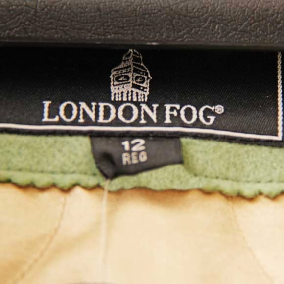 LONDON FOG WOOL ZIP FRONT JACKET, MISSES 12, LIGHT GREEN, WOOL AND CASHMERE, - Picture 3 of 5